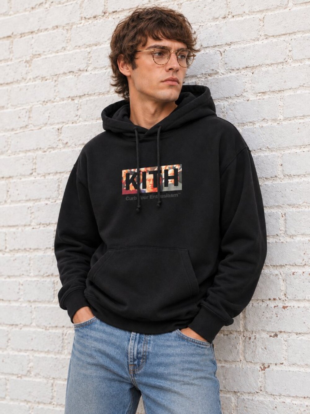 Kith Black Curb Your Enthusiasm Hoodie, Size S - Picture 1 of 9